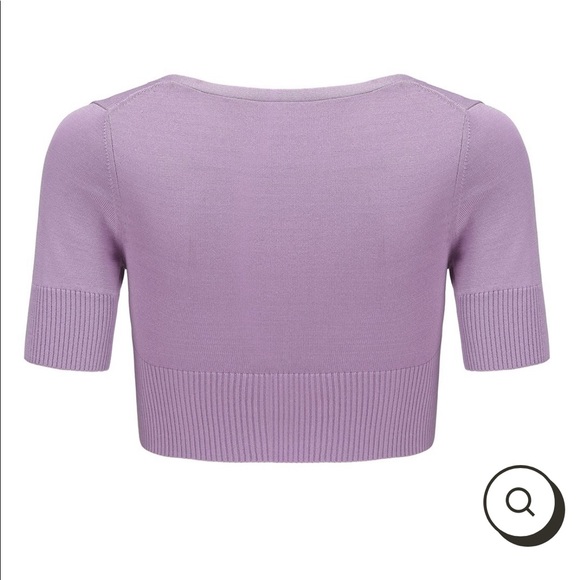 NWT Nana Jacqueline Purple Polly Crop Knit - Picture 3 of 5